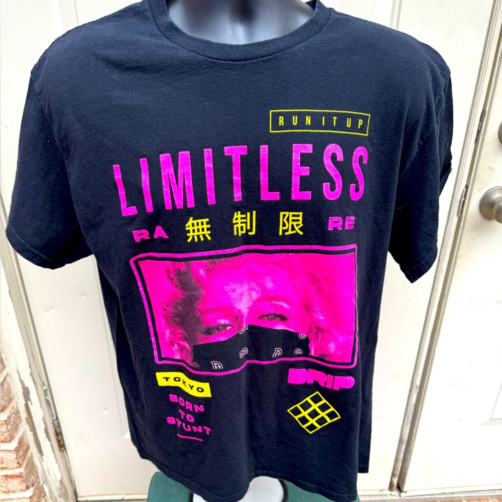 Proper Tees, Black & Pink, Short Sleeve, Shirt, Size Large